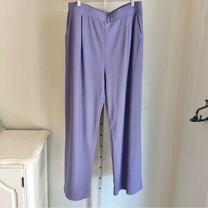 Halara Flex High Waisted Body Sculpt  Side Pocket Wide Leg Pants, Lavender, XL